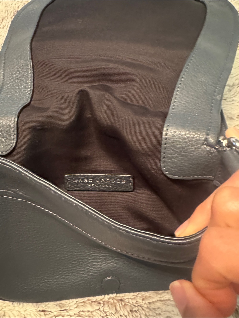 Marc Jacobs Pebbled Leather Crossbody in Slate Blue-Gray - Picture 7 of 9